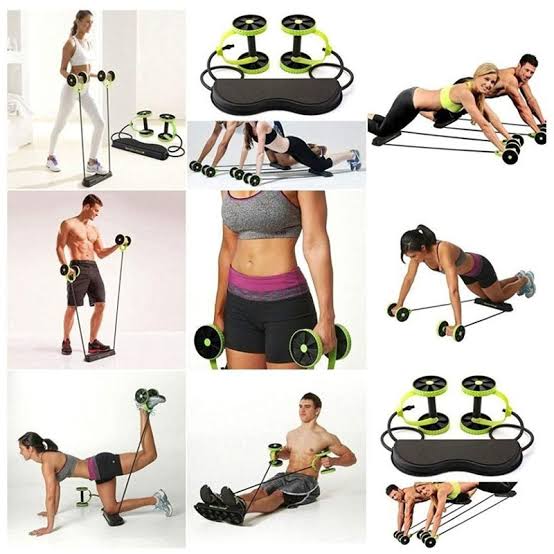 GymFlex Abs Roller: SlimFit Exercise Wheel with Resistance Bands & Knee Support Mat